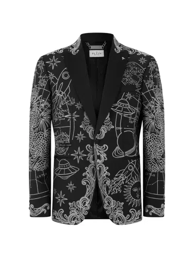 Philipp Plein Blazer Stones Zodiac In Black