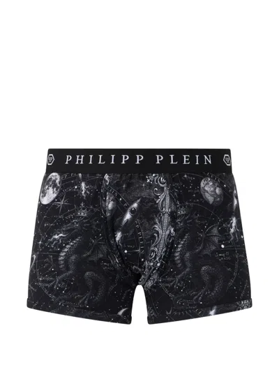 Philipp Plein Zodiac-print Boxers In Black