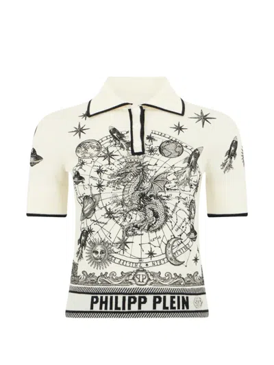 Philipp Plein Zodiac-print Polo Shirt In Multi