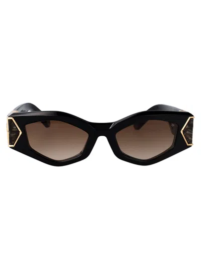 Philipp Plein Geometrical Sunglasses Spp136 M 700 Y In Black