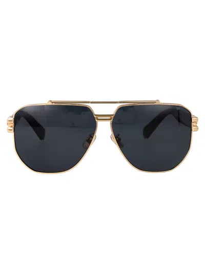 Philipp Plein Geometric Sunglasses Spp185 0301 In Gold