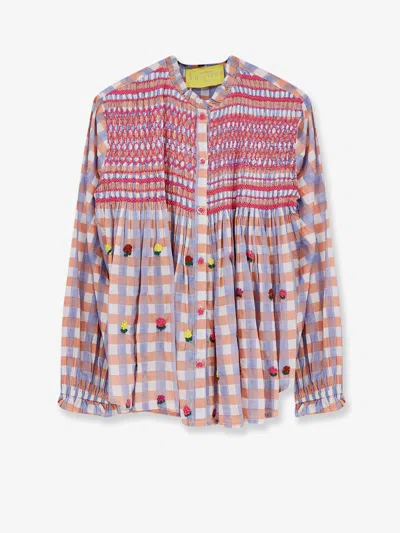 Philippa 1970 Adriana Cotton Shirt In Blue