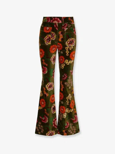 Philippa 1970 Corduroy Trousers In Green