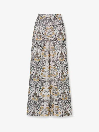 Philippa 1970 Jazmin Printed Cotton Trousers In Pink
