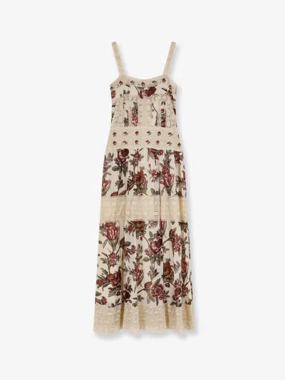Philippa 1970 Nelia Multicolor Viscose Dress In Sand
