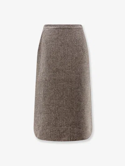Philippa 1970 Wool Blend Skirt In Grey