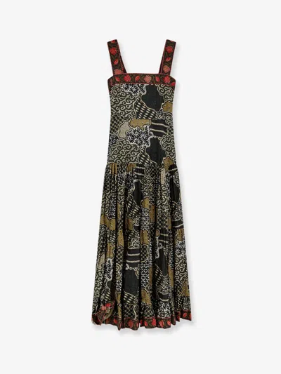 Philippa 1970 Zita Cotton Long Dress In Multi