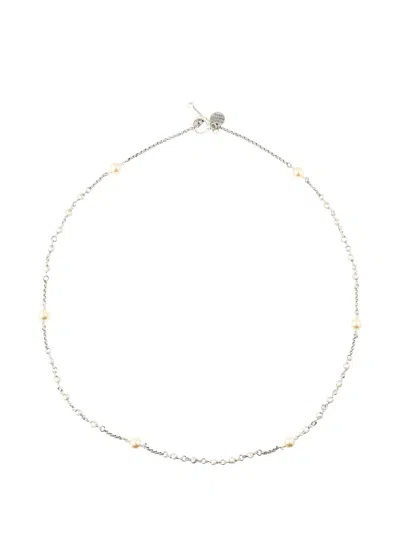 Philippe Audibert Wilna Pearl-embellished Necklace In Silver