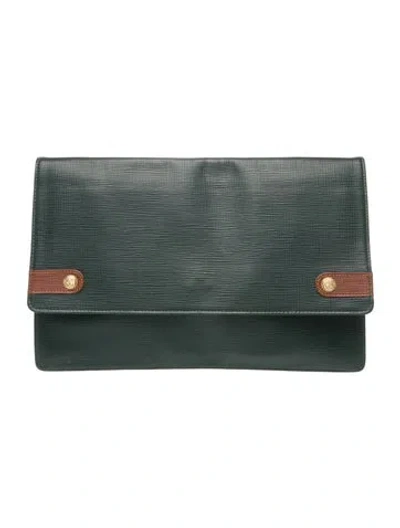 Pre-owned Philippe Charriol Leather Clutch In Green