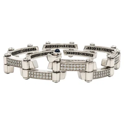 Pre-owned Philippe Charriol Unisex 18k Gold 1.20ctw Diamond Link Bracelet W/ Screw Clasp In Multiple