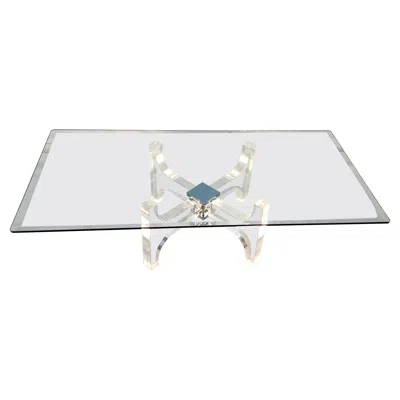 Pre-owned Philippe Jean Lucite Coffee Table Illuminated By  France 1970s In Gray