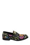 Philippe Lang Floral Loafers In Black