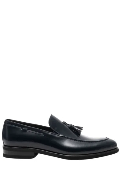Philippe Lang Moccasins Leather In Navy In Black