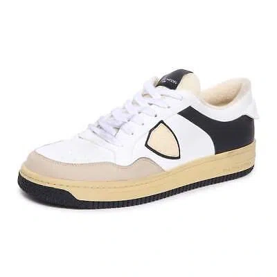 Pre-owned Philippe Model 0598au Sneaker Uomo  Acbc Lyon Recycle' Man Shoes In Bianco