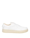 Philippe Model White Lyon Low Sneakers In Recycled Leather In White