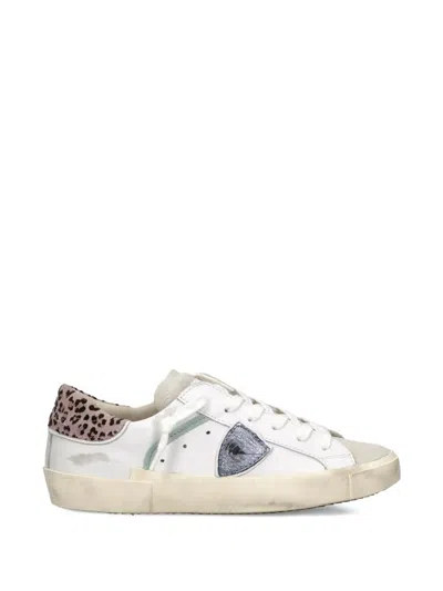 Philippe Model Animal-print Patch Sneakers In White
