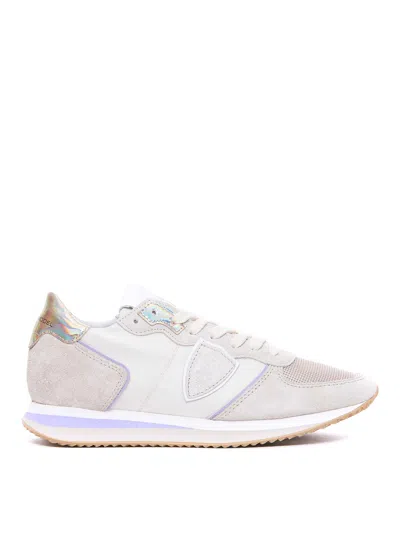 Philippe Model Beige And Lilac Trpx Sneakers