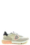 Philippe Model Beige Leather Sneakers With Translucent Sole In Multi