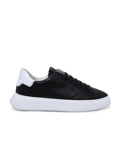 Philippe Model Black Lace-up Casual Sneakers