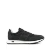Philippe Model Low Top Sneakers With Rubber Sole And Suede Accents In Black