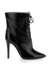 Philippe Model Black Solid Pointed Toe Boots In Black