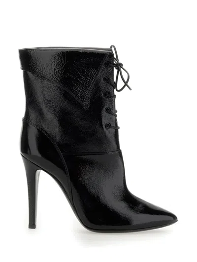 Philippe Model Black Solid Pointed Toe Boots
