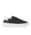 Philippe Model Temple Two-tone Leather Sneakers In Black