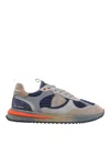 Philippe Model Olympique Sneakers Grey/blue In Animal Print