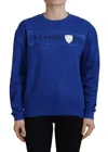 Philippe Model Blue Printed Long Sleeves Pullover Sweater In Blue