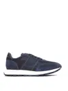 Philippe Model Tour Low Sneakers In Black Suede And Fabric In Azul
