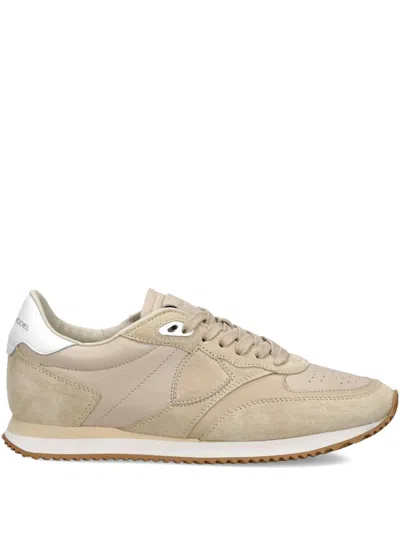 Philippe Model Blville Perforated Leather Trainers In Brown