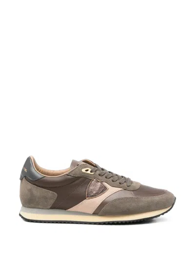 Philippe Model Blville Suede-panelled Sneakers In Multi
