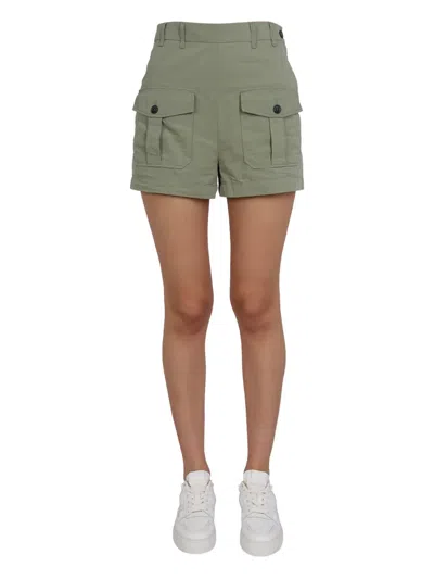 PHILIPPE MODEL BUTTONED CARGO-POCKETS SHORTS
