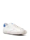 Philippe Model Prsx Low Sneakers In White Suede And Leather In White