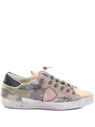 Philippe Model Camouflage-print Sneakers In Green
