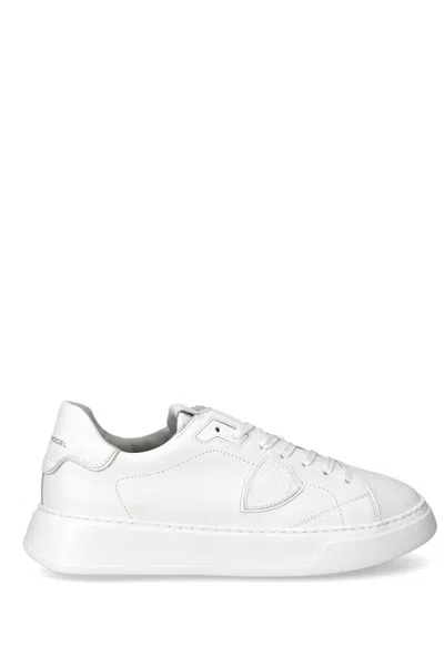Philippe Model Temple Total White Leather Sneakers