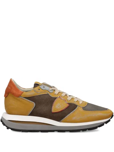 Philippe Model Colour-blocked Running Sneakers In Brown