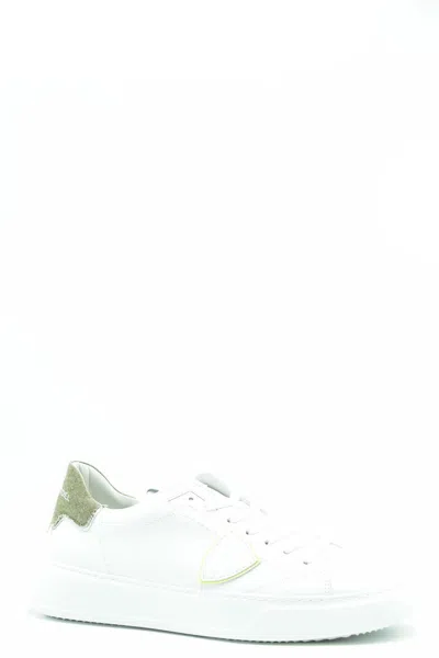 Philippe Model Comfortable Luxe Leather Sneakers For Men In White