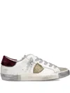 Philippe Model Distressed Leather Low-top Sneakers In White