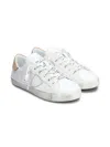 Philippe Model Distressed Leather Sneakers In White