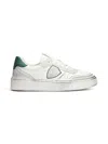 Philippe Model Distressed Leather Sneakers In White