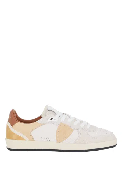 Philippe Model Elegant Flat Shoes For Men In White