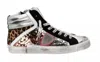 PHILIPPE MODEL ELEGANT GRAY LEATHER SNEAKERS WITH SEQUIN DETAILS