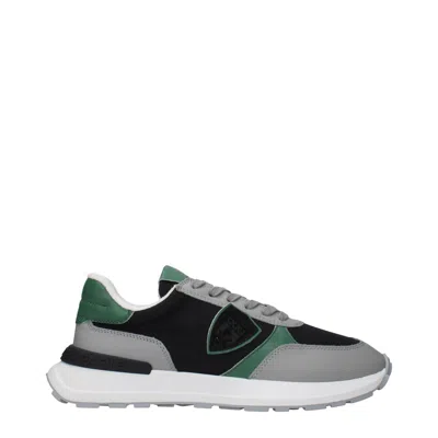 Philippe Model Fabric Men's Sneakers In Black