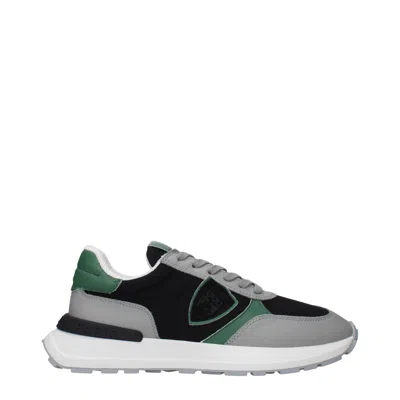 Philippe Model Fabric Men's Sneakers In Black