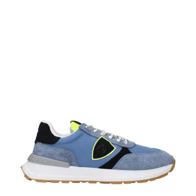 Philippe Model Fabric Men's Sneakers In Blue