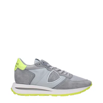 Philippe Model Fabric Men's Sneakers In Gray