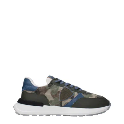 Philippe Model Fabric Men's Sneakers In Green