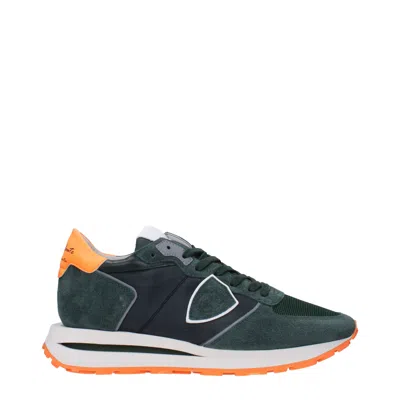 Philippe Model Fabric Men's Sneakers In Green