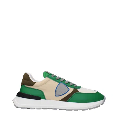 Philippe Model Fabric Men's Sneakers In Green